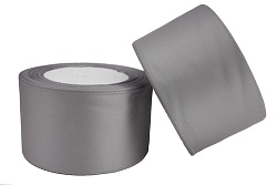 Лента атласная 5 см Серый 23 м