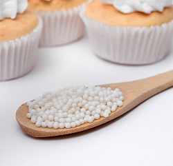 Драже зерновое в кондитерской глазури,белый, 0,05 кг