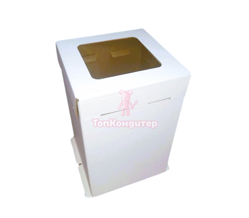 Коробка для торта 42 см*42 см*45 см с окном