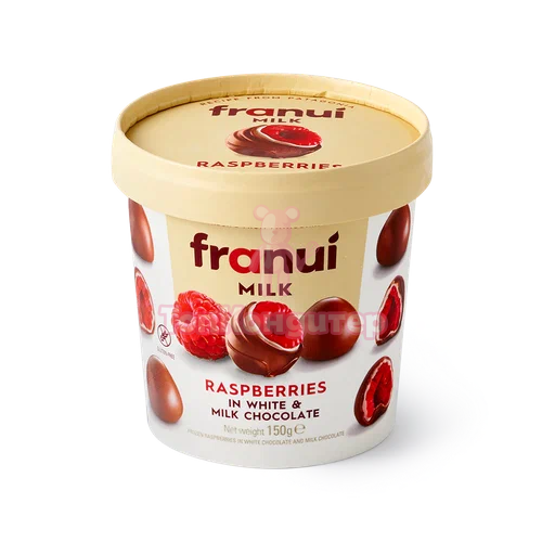 Малина Franui в молочном и белом шоколаде замороженная 150 гр