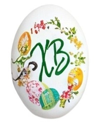 Сахарный медальон "ХВ зеленый" 3,5 см*2,5 см 1 шт